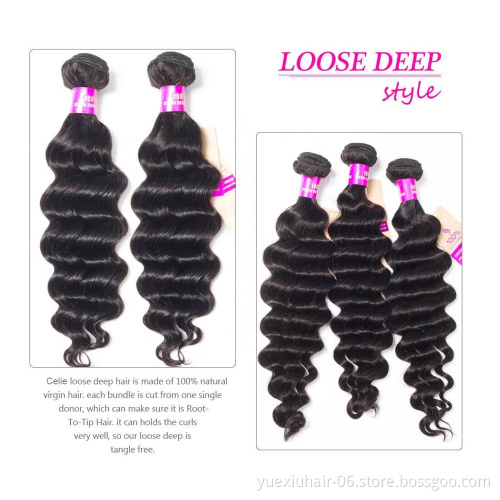 High Quality Wholesale Loose Deep Wave Unprocessed Cuticle Aligned Hair Hair Brazilian Remy Hair with Frontal Closure